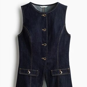 H&M tapered waist denim vest